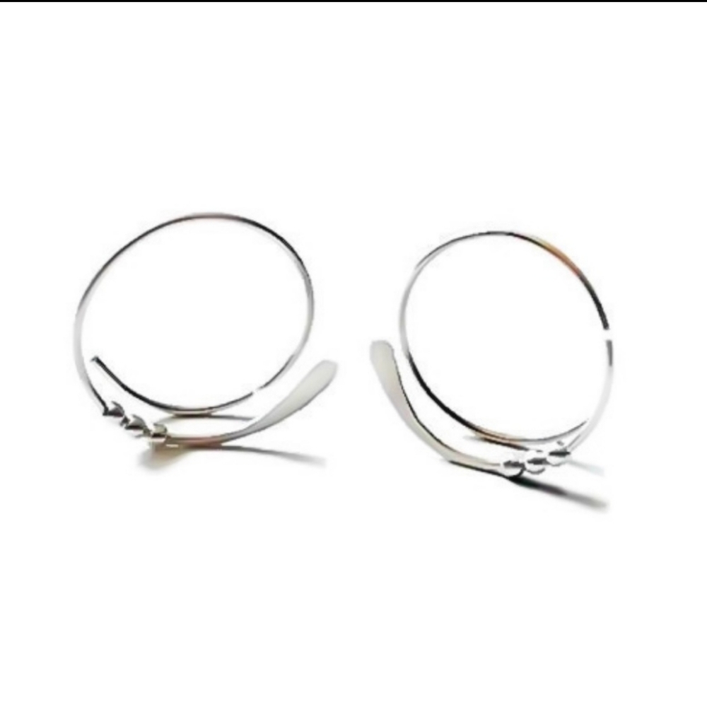 Moodtherapy Silver Hoop Earrings